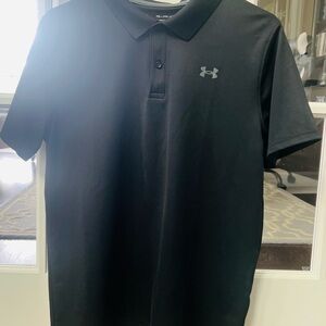 Under Armour Boys Black Polo Shirt